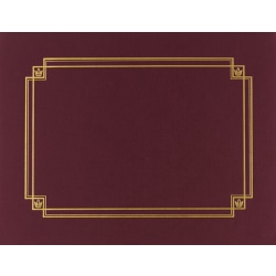 Great Papers! Linen Certificate Covers, 12" x 9 3/8", Burgundy, Pack Of 3