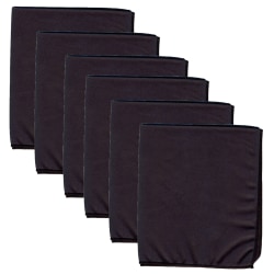 Pacon Microfiber Dry Erase Cloths, 12" X 14", Black, Pack Of 6 Cloths