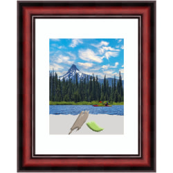 Amanti Art Rubino Wood Picture Frame, Opening Size 14" x 17" (Matted To 11" x 14"), Cherry Scoop