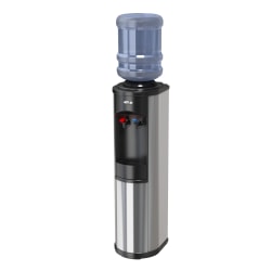 Oasis® Artesian Hot/Cold Floorstand Water Dispenser, 38 1/8"H x 12"W x 12 1/2"D, Stainless