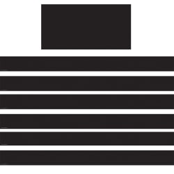 Teacher Created Resources Straight Border Trim, Black, 35' Per Pack, Set Of 6 Packs