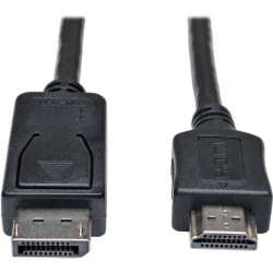 Eaton Tripp Lite Series DisplayPort to HDMI Adapter Cable (M/M), 10 ft. (3.1 m) - Adapter cable - DisplayPort male to HDMI male - 10 ft - black