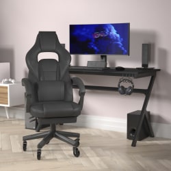 Flash Furniture X40 Ergonomic Faux Leather Racing Computer Gaming Chair, Black