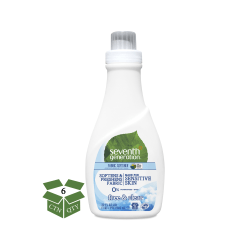 Seventh Generation™ Natural Liquid Fabric Softener, Free & Clear Scent, 32 Oz Bottle, Case Of 6