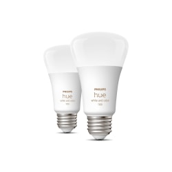 Philips Hue LED Light Bulb - 10.50 W - 75 W Incandescent Equivalent Wattage - 120 V - 1999 lm - Standard Bulb - A19 Size - Colored - Multicolor Light Color - E26 Base - 24999 Hour - Dimmable