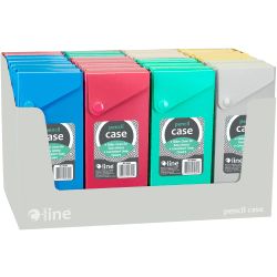 C-Line Plastic Storage Boxes, 7-1/2"H x 3"W x 1"D, Assorted Colors, Pack Of 24 Boxes