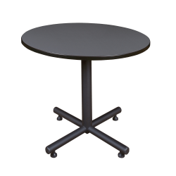 Regency Kobe X-Base Round Breakroom Table, 29"H x 36"W x 36"D, Gray