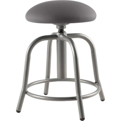 National Public Seating® 6800 Series Adjustable Designer Stool, 18 to 25"H, 3" Seat, Charcoal/Gray