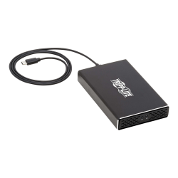Tripp Lite USB-C to Dual M.2 SATA SSD/HDD Enclosure Adapter - USB 3.1 Gen 2 (10 Gbps), Thunderbolt 3, UASP, RAID - Storage enclosure - 2.5", M.2 - M.2 Card / SATA 6Gb/s - USB 3.1 (Gen 2) - black