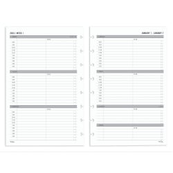 2024 TUL® Discbound Weekly Planner Refill Pages, Hourly Appointment Times, Junior Size, January To December