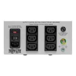 Tripp Lite Isolator Series Dual-Voltage 115/230V 600W 60601-1 Medical-Grade Isolation Transformer, C14 Inlet, 6 C13 Outlets - Transformer - AC 115/230 V - 600 Watt - 600 VA - output connectors: 6 - white