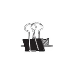 ACCO® Binder Clips, Small, 3/4" Wide, 5/16" Capacity, Black, Pack Of 12