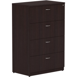 Lorell® Essentials 35-1/2"W x 22"D Lateral 4-Drawer File Cabinet, Espresso