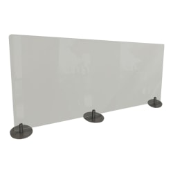 Ghent Desktop Protection Screen, Freestanding, 24" x 59", Frosted