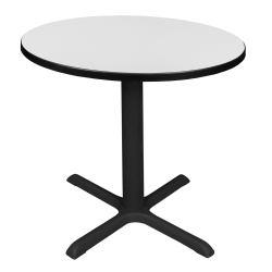 Regency Cain Round X-Base Breakroom Table, 29"H x 30"W x 30"D, White/Ash Gray