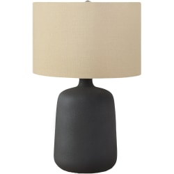 Monarch Specialties Ramsey Table Lamp, 24"H, Beige/Black