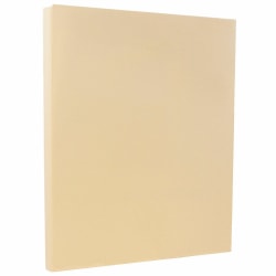 JAM Paper® Vellum Bristol Card Stock, Ivory, Letter (8.5" x 11"), 67 Lb, Pack Of 100