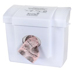Hospeco Scensibles Combo Plastic Waste Receptacle/Dispenser, 4-1/2"H x 8-1/2"W, White