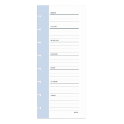 TUL® Discbound Notebook Weekly Schedule Pad, 8-1/2" x 3-1/2"