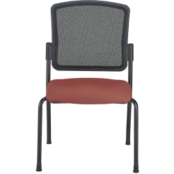 WorkPro® Spectrum Series Mesh/Vinyl Stacking Guest Chair with Antimicrobial Protection, Armless, Cordovan, Set Of 2 Chairs, BIFMA Compliant