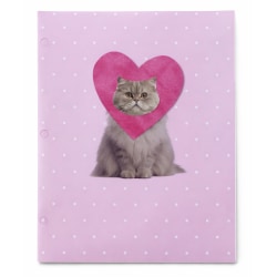 Gartner Studios Dual Pocket Folder, 9-1/4" x 11-1/2", Pink Cat