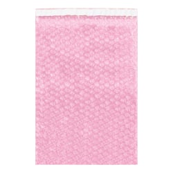 Partners Brand Anti-Static Bubble Pouches, 11-1/2"H x 12"W, Pink, Case Of 250 Pouches