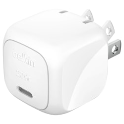 Belkin BoostCharge Compact USB-C Wall Charger For iPhone/Samsung/Google, White