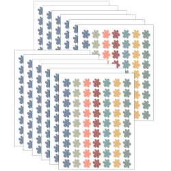 Teacher Created Resources Mini Stickers, Wonderfully Wild Flowers, 378 Stickers Per Pack, Set Of 12 Packs