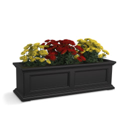 Mayne Fairfield Window Box Planter, 3', Black