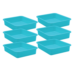 Teacher Created Resources Plastic Letter Tray, Large, Teal, Pack Of 6