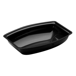 Cambro Camwear Rectangular Ribbed Bowls, 2.9 Qt, Black, Pack Of 12 Bowls