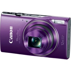 Canon PowerShot 360 HS 20.2 Megapixel Compact Camera - Purple - 1/2.3" Sensor - Autofocus - 3"LCD - 12x Optical Zoom - 4x Digital Zoom - Optical (IS) - 5184 x 3888 Image - 1920 x 1080 Video - HD Movie Mode - Wireless LAN