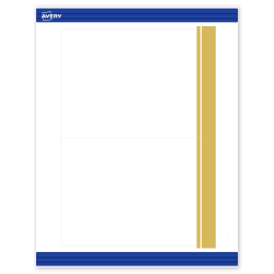 Avery® Printable Invitation Cards With Sure Feed® Technology, S00-DKK-PRMWC10, Rectangle, 5" x 7", Matte White, Preprinted Double Dipped Gold Edge Design, Pack Of 20