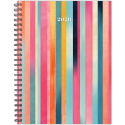 2026 Willow Creek Press Softcover Weekly/Monthly Planner, 6-1/2" x 8-1/2", Happy Stripe, January To December, 56677