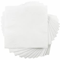 JAM PAPER Small Beverage Napkins - 5 x 5 - White - 40/Pack