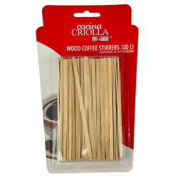 Cocina Criolla Wooden Coffee Stirrers, Total Qty 100