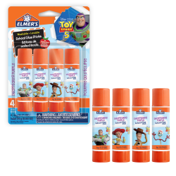 Elmer's Glue Sticks featuring Toy Story Characters, Disappearing Purple Glue Sticks, School Supplies, 6g, 4 Count