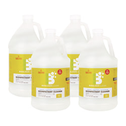 Boulder Disinfectant Cleaner, Lemon Scent, 128 oz Bottle, 4/Carton