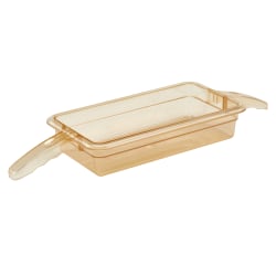 Cambro H-Pan High-Heat Food Pans, Double Handle, 6-15/16"H x 12-3/4"W x 2-1/2"D, Amber, Pack Of 6 Pans