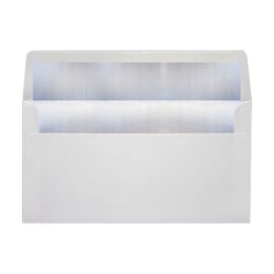 LUX Photo Greeting Foil-Lined Invitation Envelopes, A7, Peel & Stick Closure, White/Silver, Pack Of 500