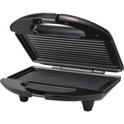 Brentwood Panini Maker - Black - Black, Stainless Steel