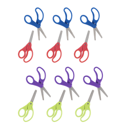 Office Depot® Brand Kids' Scissors, 5", Blunt Tip, Assorted Colors, Pack Of 12 Scissors