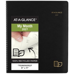 AT-A-GLANCE® Recycled Monthly Planners, 70260G0527