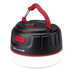 WeatherX 16-LED Rechargeable Lantern, 3-3/16", Black/Red