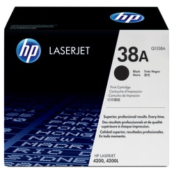 HP 38A Black Toner Cartridge, Q1338A