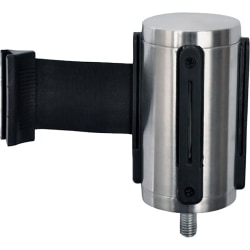 CSL Replacement belt head for CSL stanchion,5" high,Stainless steel;Retractable 9.5 ft BLACK belt