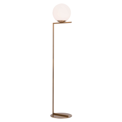 Zuo Modern Belair Floor Lamp, 61"H, Brass Shade/Brass Base