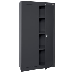 Sandusky Value Series 30"W Light Duty Storage Cabinet, 30" x 18" x 66",  Black
