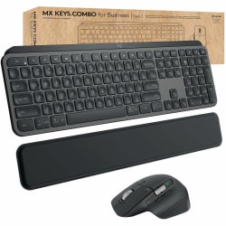 Logitech MX Keys Combo for Business Keyboard & Mouse - USB Wireless Bluetooth Keyboard - USB Wireless Bluetooth Mouse - 920010923