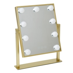 Dormify Britt Vanity Mirror with Lights, Gold